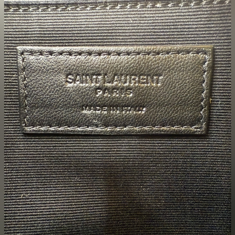 Saint Laurent YSL Black zippy Leather clutch Pouch - Picture 10 of 10